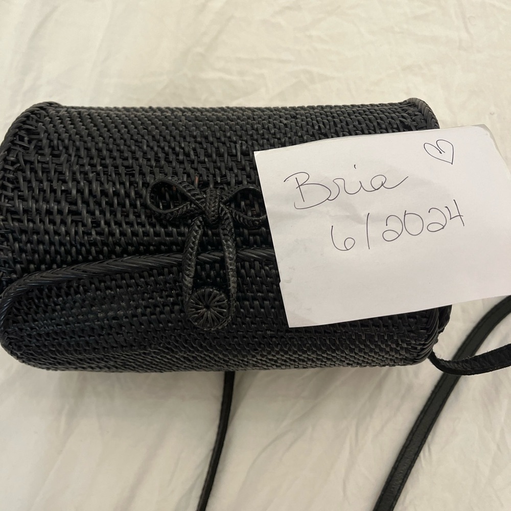 Street level woven crossbody purse